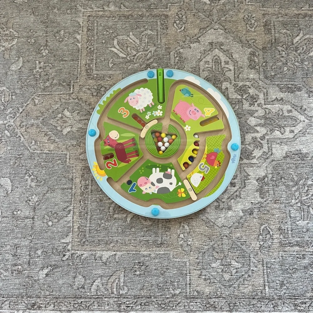 Haba Wooden Number Maze Magnetic Game Early Learning Devlopment Busy Board 24M+